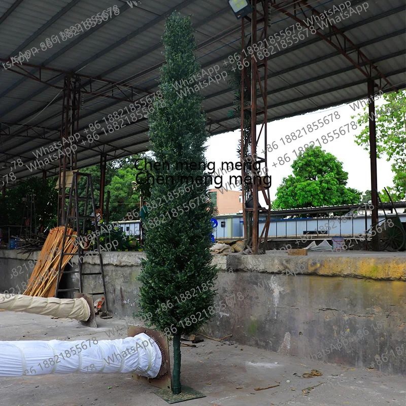 

X Simulation pine and cypress real wooden pole simulation Christmas tree holiday simulation pine tree, indoor fake tree