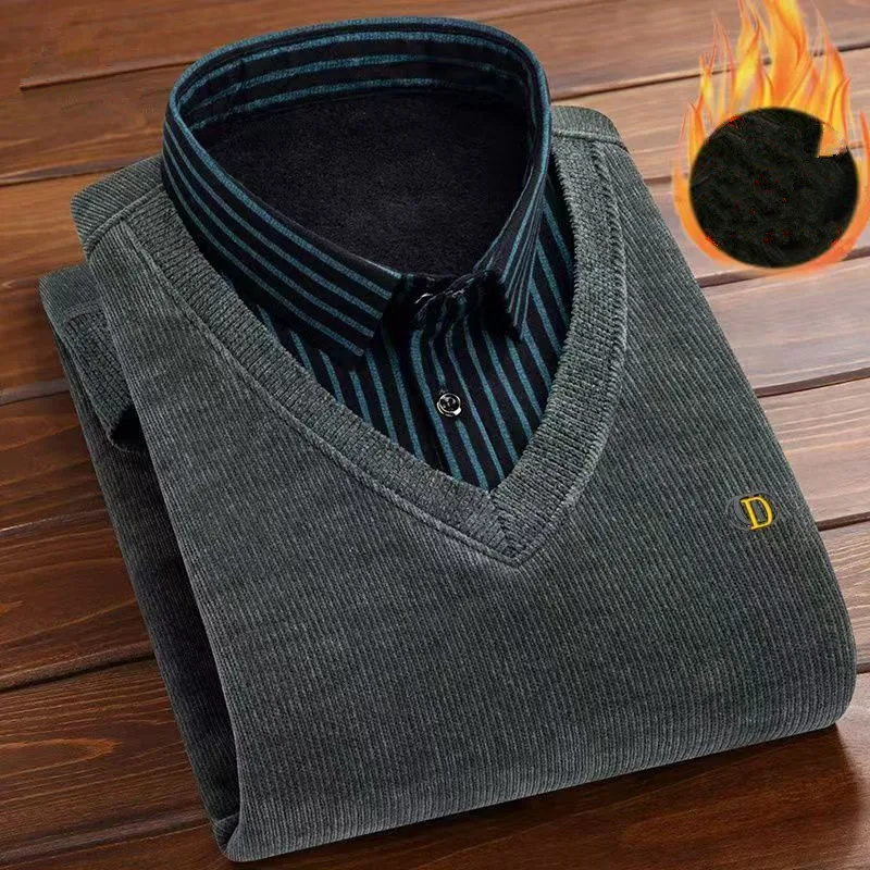 

2026 Winter Vacation Two-piece Warm And Cozy Loose-Fitting Sweater Fashionable Casual Unique And Simple Pullover Shirt