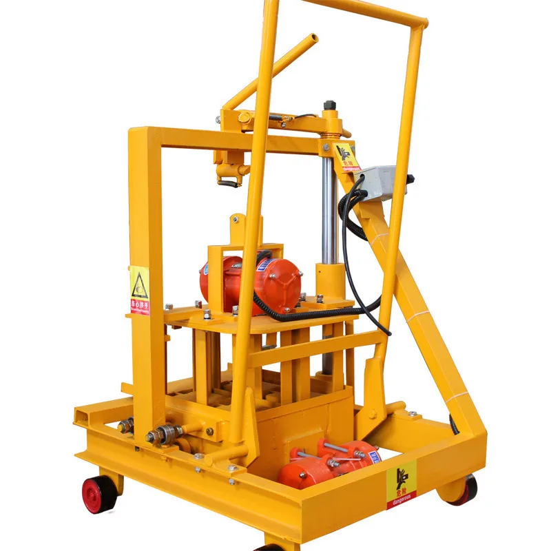 Small Cushion Block Paving And Brick Protection Machine Standard Mobile Semi-Automatic Cement Hollow Making Machine