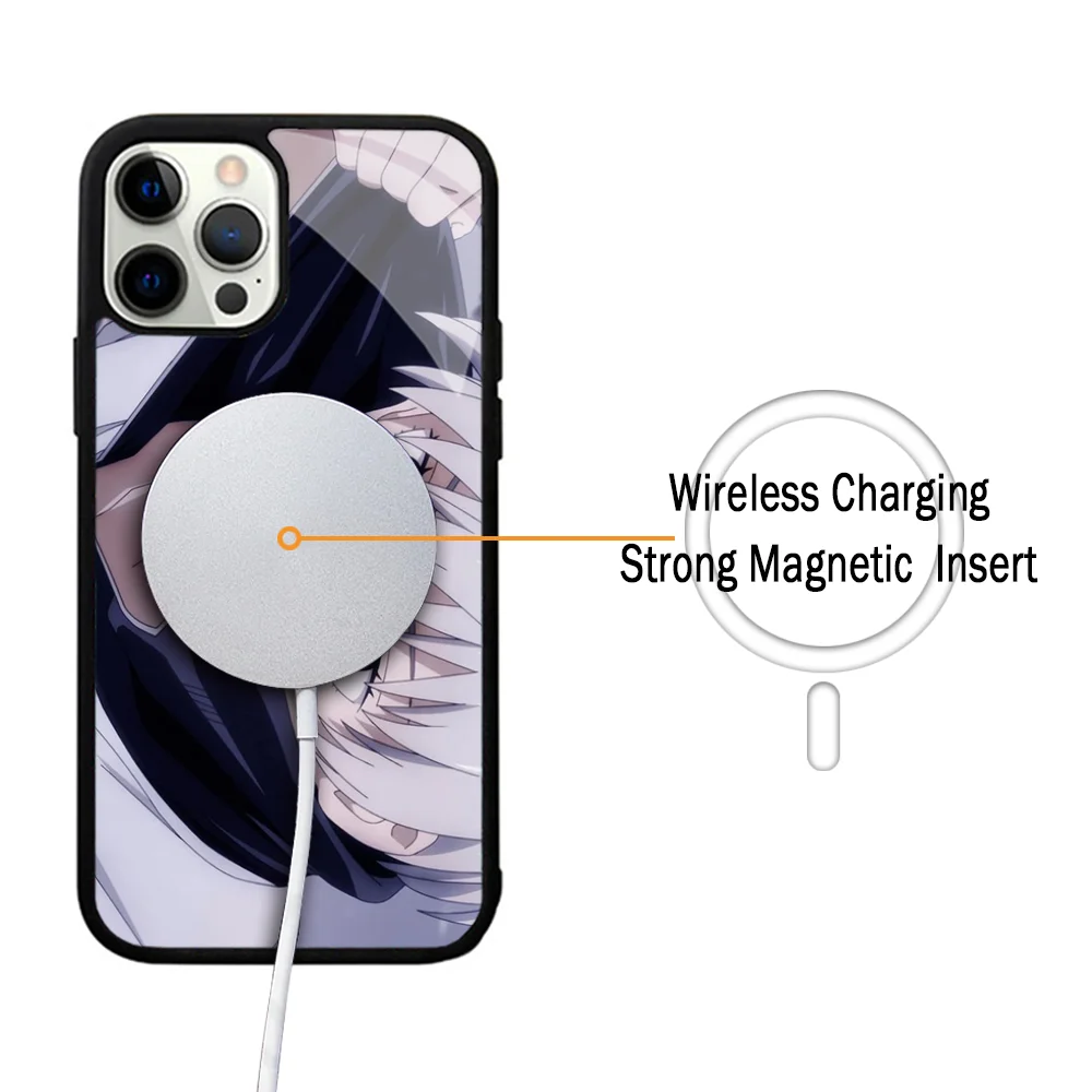 Anime Toge Inumaki Phone Case For IPhone 11 12 13 14 15 Plus Pro Max Mirror Acrylic Cover For Magsafe Wireless Charging