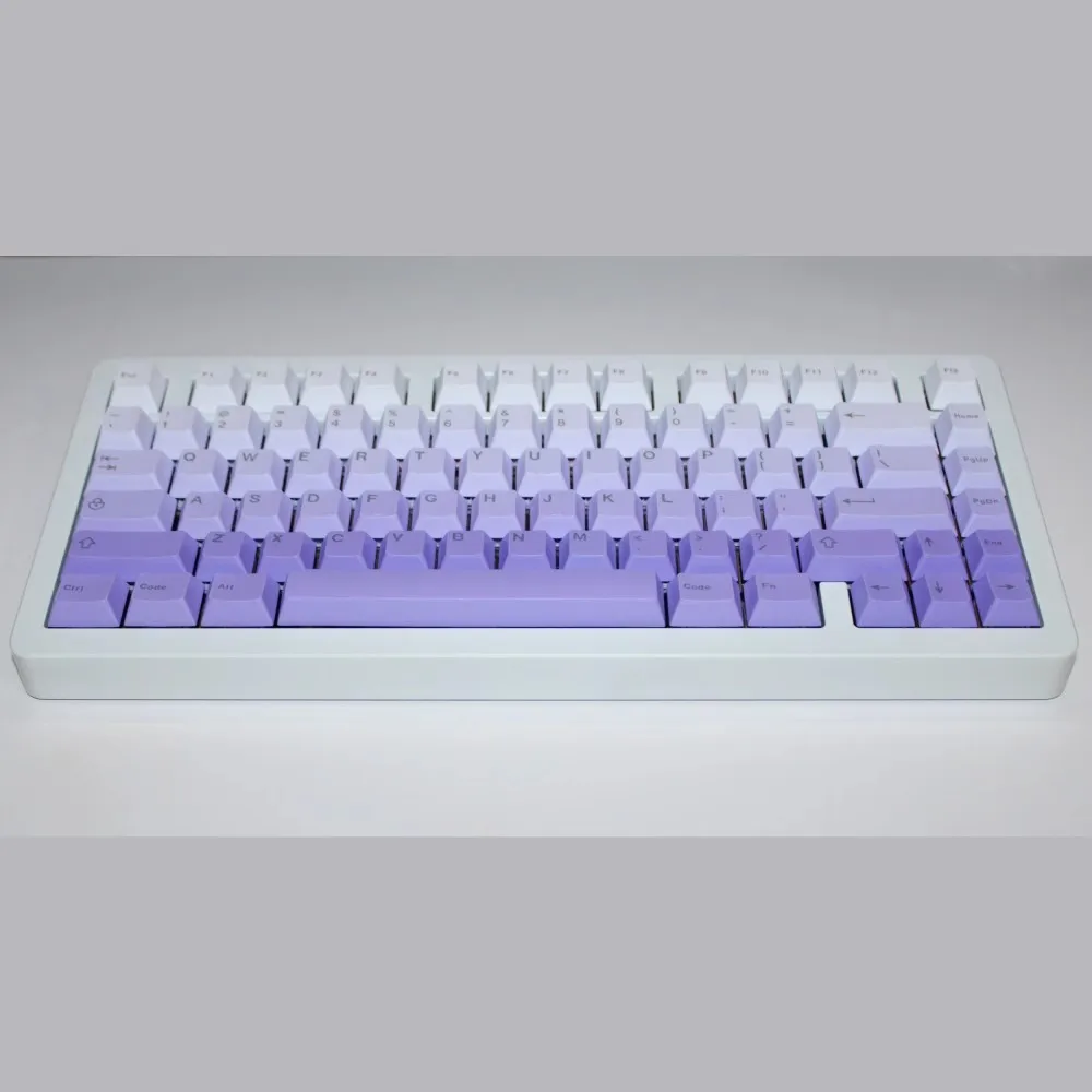 

Dye Sublimation Purple Gradient Keycaps materiale PBT inciso superiore/laterale 124 tasti Cherry Profile per Keycaps per tastier