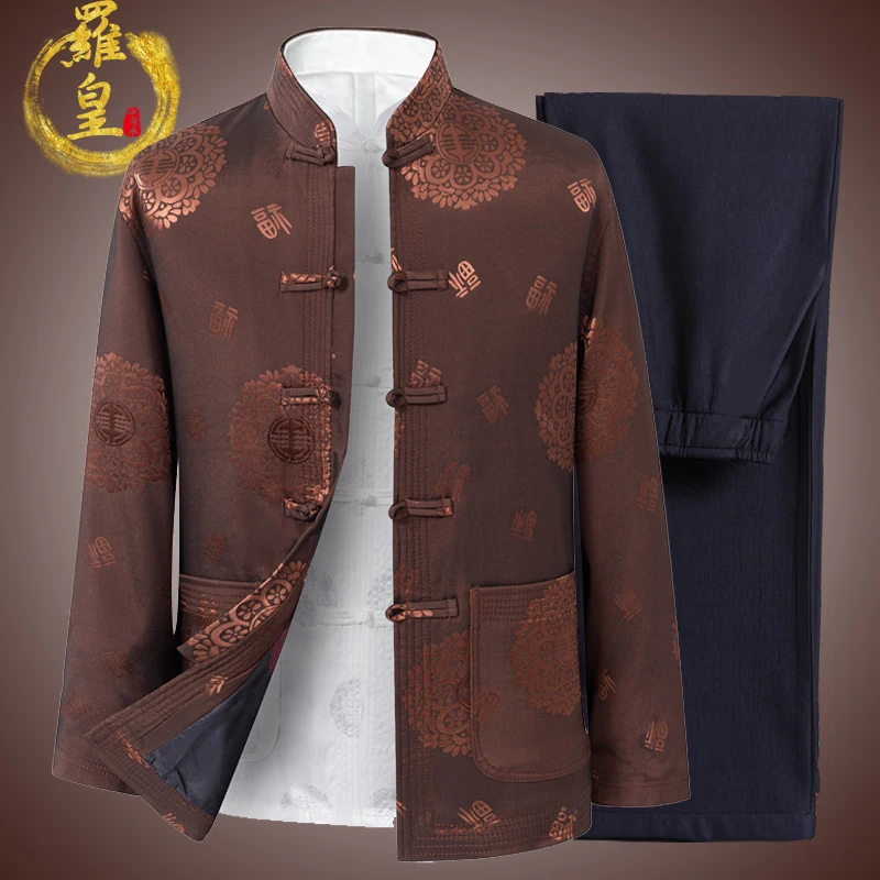 tenue-de-printemps-loong-emperor-pour-hommes-celebration-d'anniversaire-grande-taille-vetements-traditionnels-chinois-imprime-floral-fibre-de-polyester