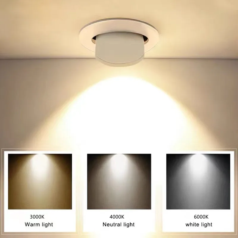 Dimmable Elephant Trunk Lamp Spotlights Embedded Clothing Store 360 Degree Rotation Adjustment Shop Background Wall Exhibition