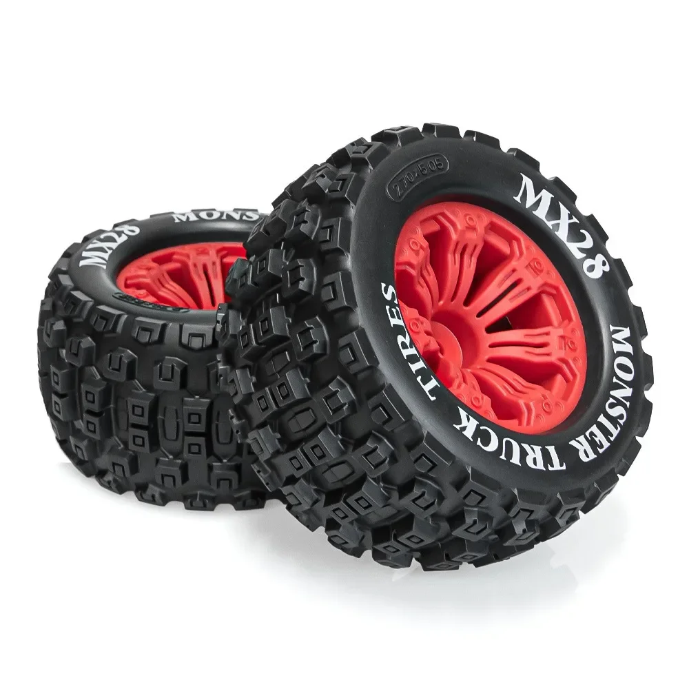 RC-Modellauto 2,8 Zoll 1/10 großer Reifen MX28 Schokoladenprofil Offroad verschleißfeste 12-mm-Kupplung