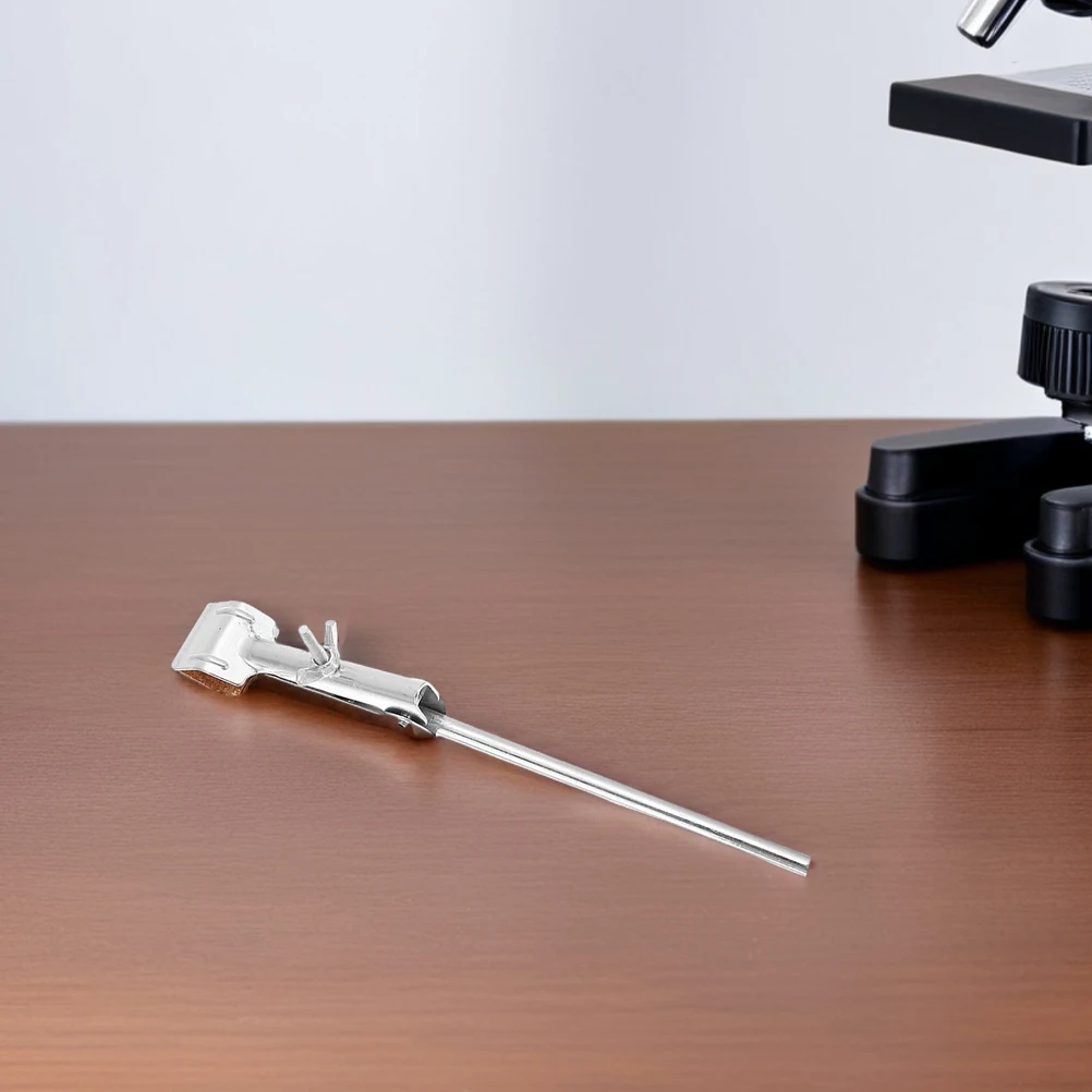 

Test Tube Clamp Beakers Support Stand Condenser Clip Clips Clamps Flask Silver Lab Stand Head Test Hook Vial Holder Tube Bracket