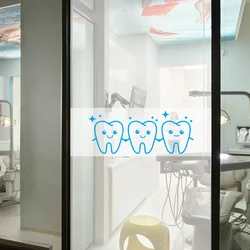 Cartoon Style Three tooth Dental health wall stickers Environmental Protection Vinyl Stickers For Kids Rooms Wall Art Decal #140