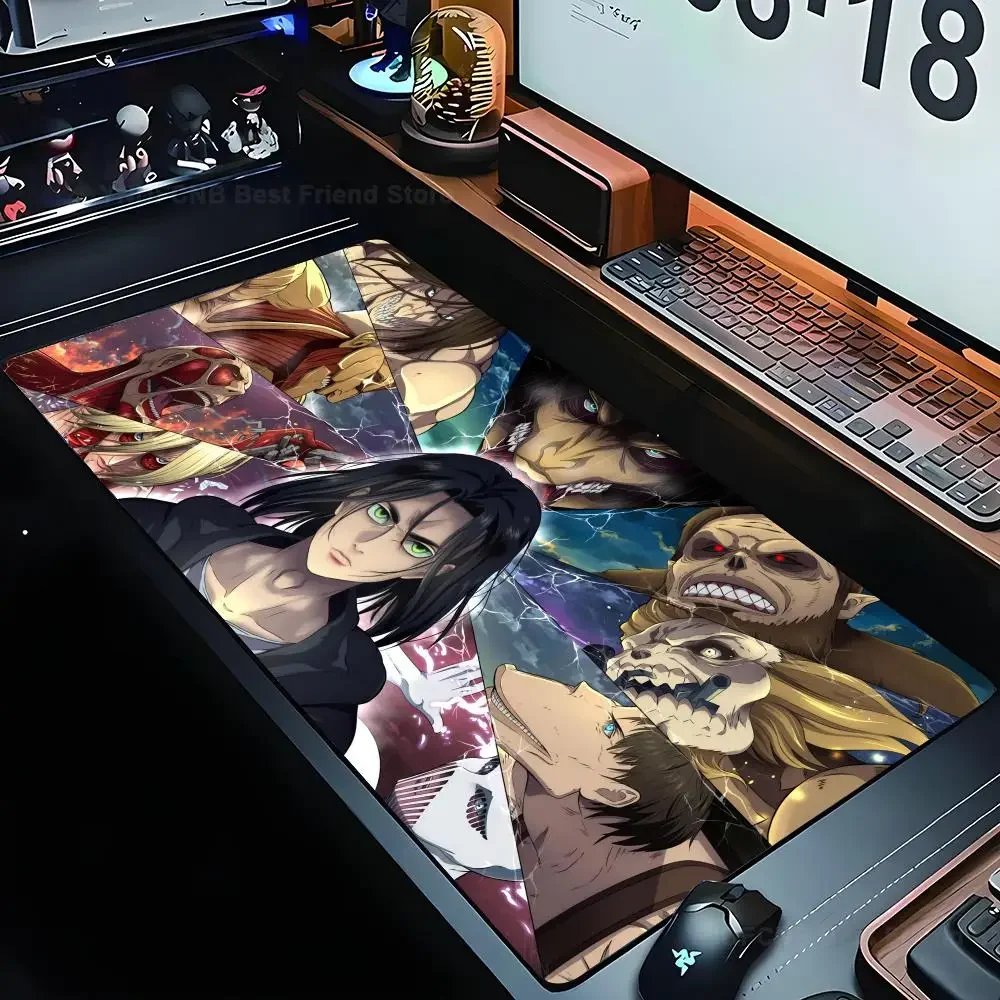 

Anime A-Attack On Titan Mousepad Large Computer Gaming Accessories MousePads Desk Mats Anti-slip Laptop Soft Mice Pad