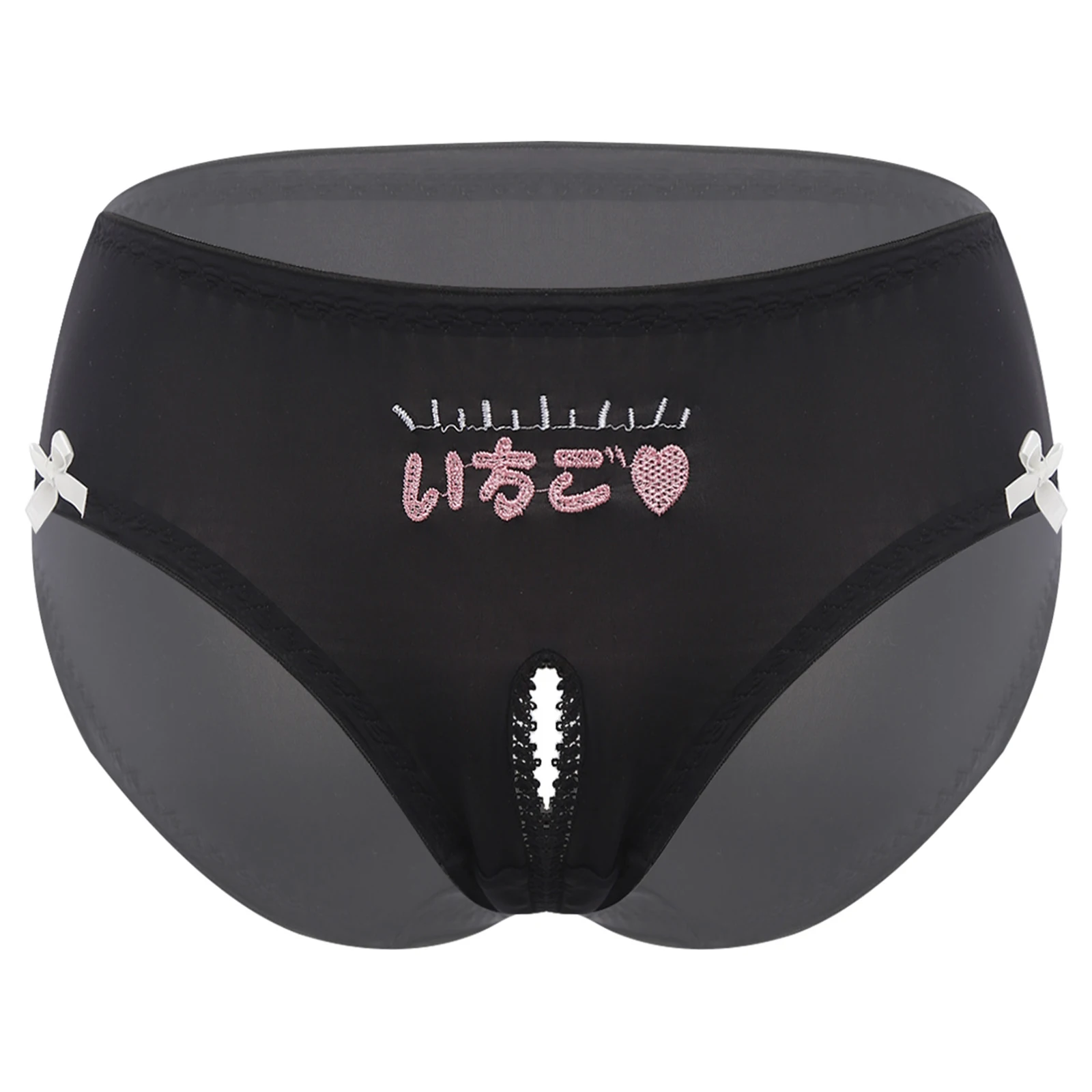 ملابس داخلية نسائية مثيرة مفتوحة المنشعب سيسي قابلة للتمدد بحزام خصر مطاطي مع فيونكة ملابس داخلية للزوجين ملابس داخلية يمزح