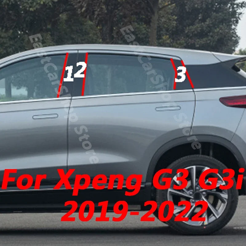 

For Xpeng G3 G3i 2019 2020 2021 2022 Car Central Middle Column PC Window B C Pillar Strip Sticker Protective Accessorie