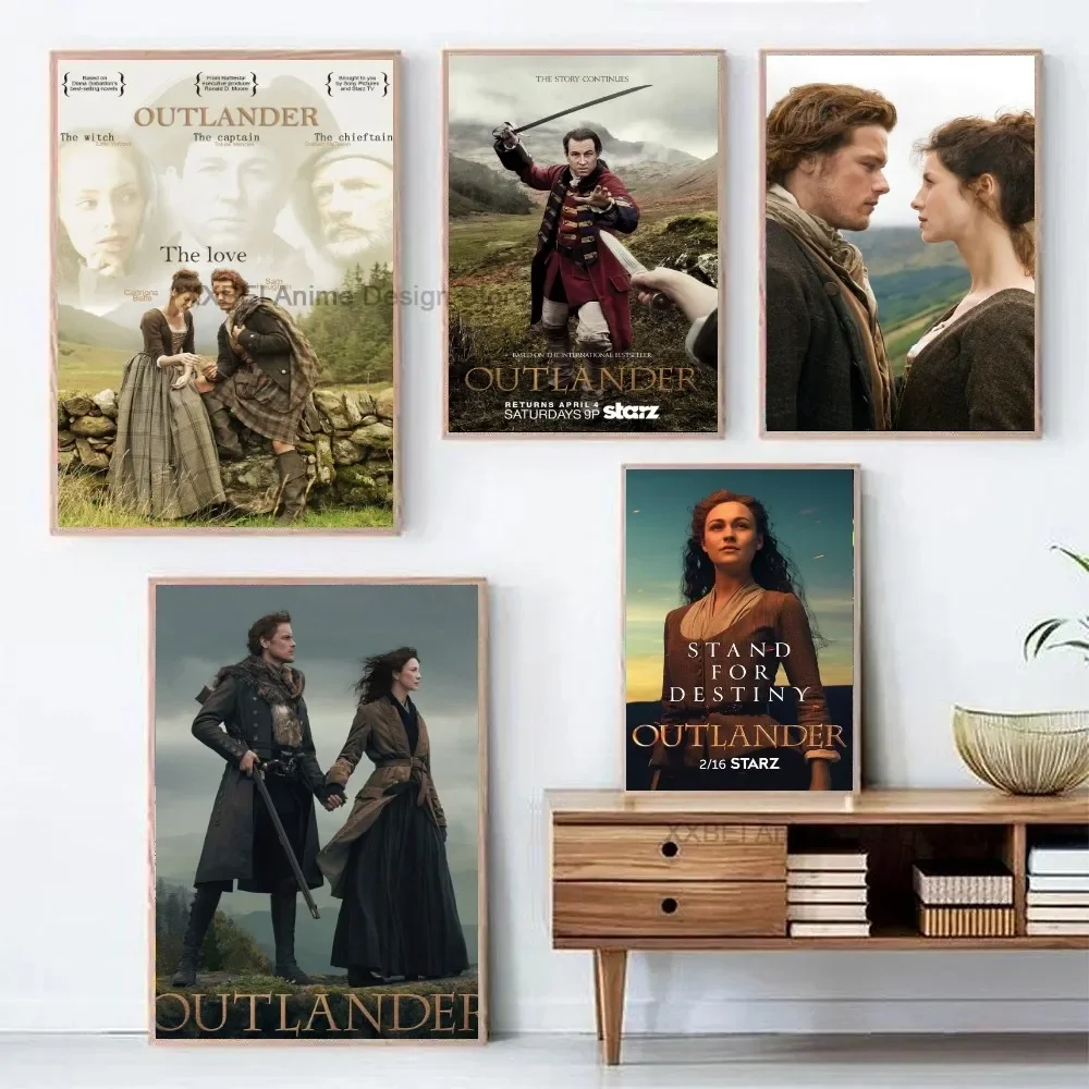 1pc Outlander TV Series Poster Decorative Painting Bedroom Study Wall Sticker Living Room Cafe Entrance Modern Interior Mural