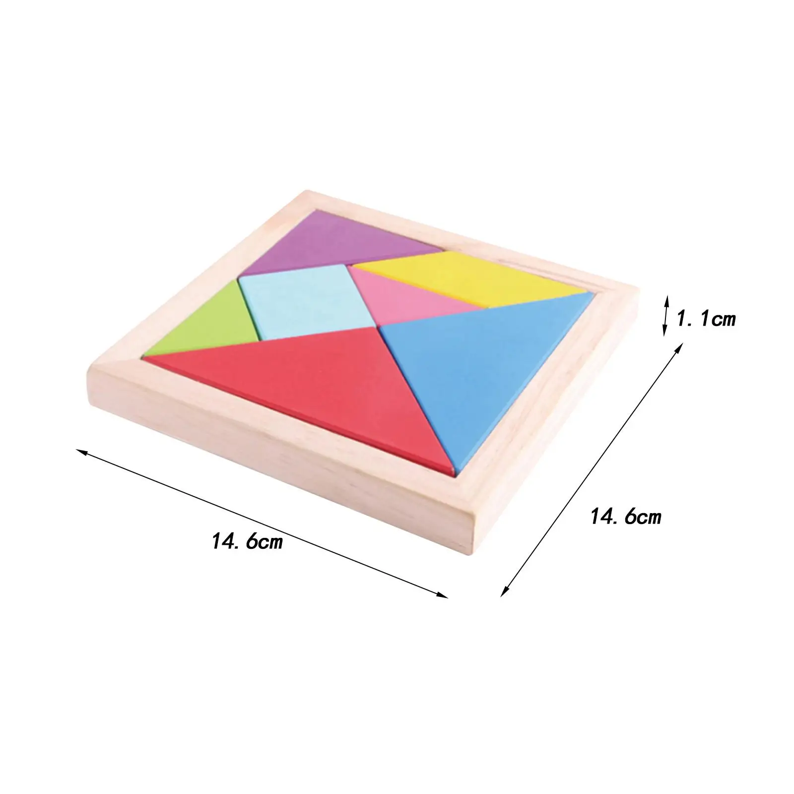 Houten Tangrams-puzzels voor kinderen Stem Brain Teaser Shape Patroonblok voor kleuterschool Jongens Meisjes Kinderen Kinderen Verjaardagscadeaus