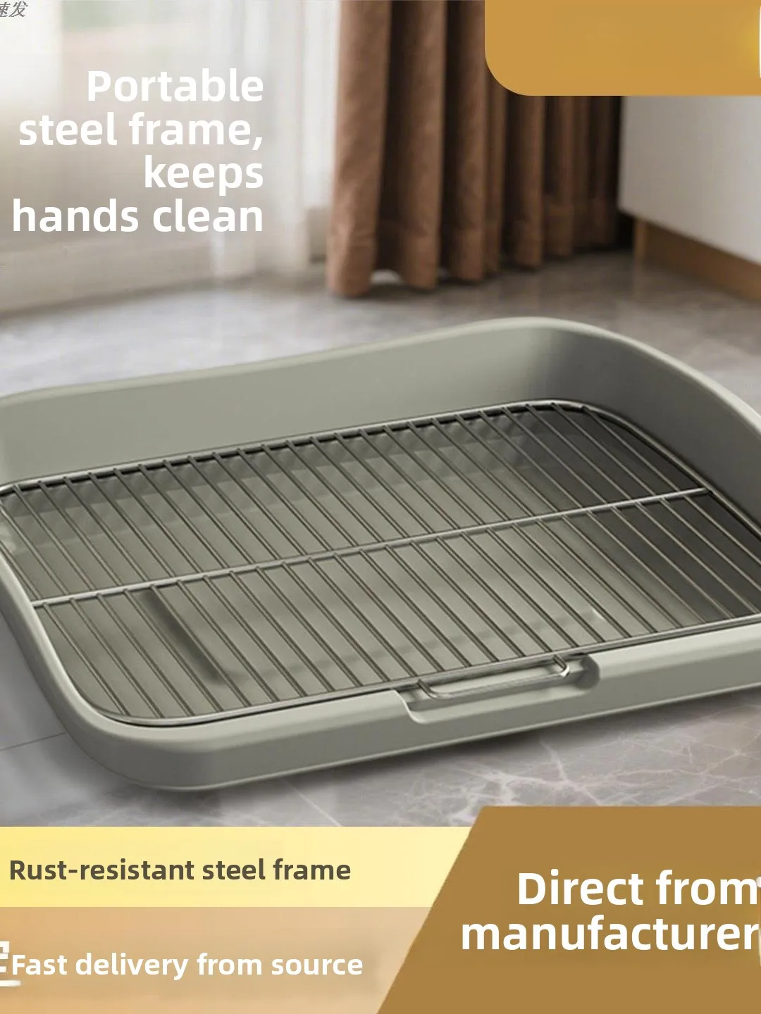 

Портативный туалет для собак: легко моется, противоскользящий, для средних и мелких пород, складной, в форме лотка, для сбора мочи, коврик для собак