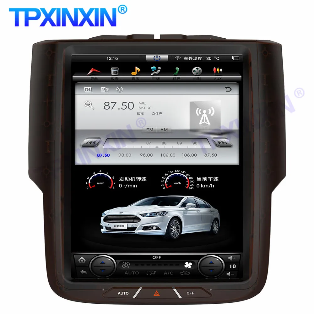 Android 11 Tesla Scherm Voor Ontwijk Ram 1500 2014 2015 2016 2017 2018 Auto Multimedia Pleayer Gps Audio Radio Stereo Head Unit