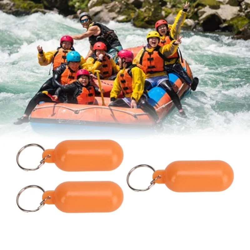 3PCS Floating Keychain Stainless Steel ABS Waterproof Key Holder Boating Key Chain For Fishing Surfing Sailing Outdoor Sports