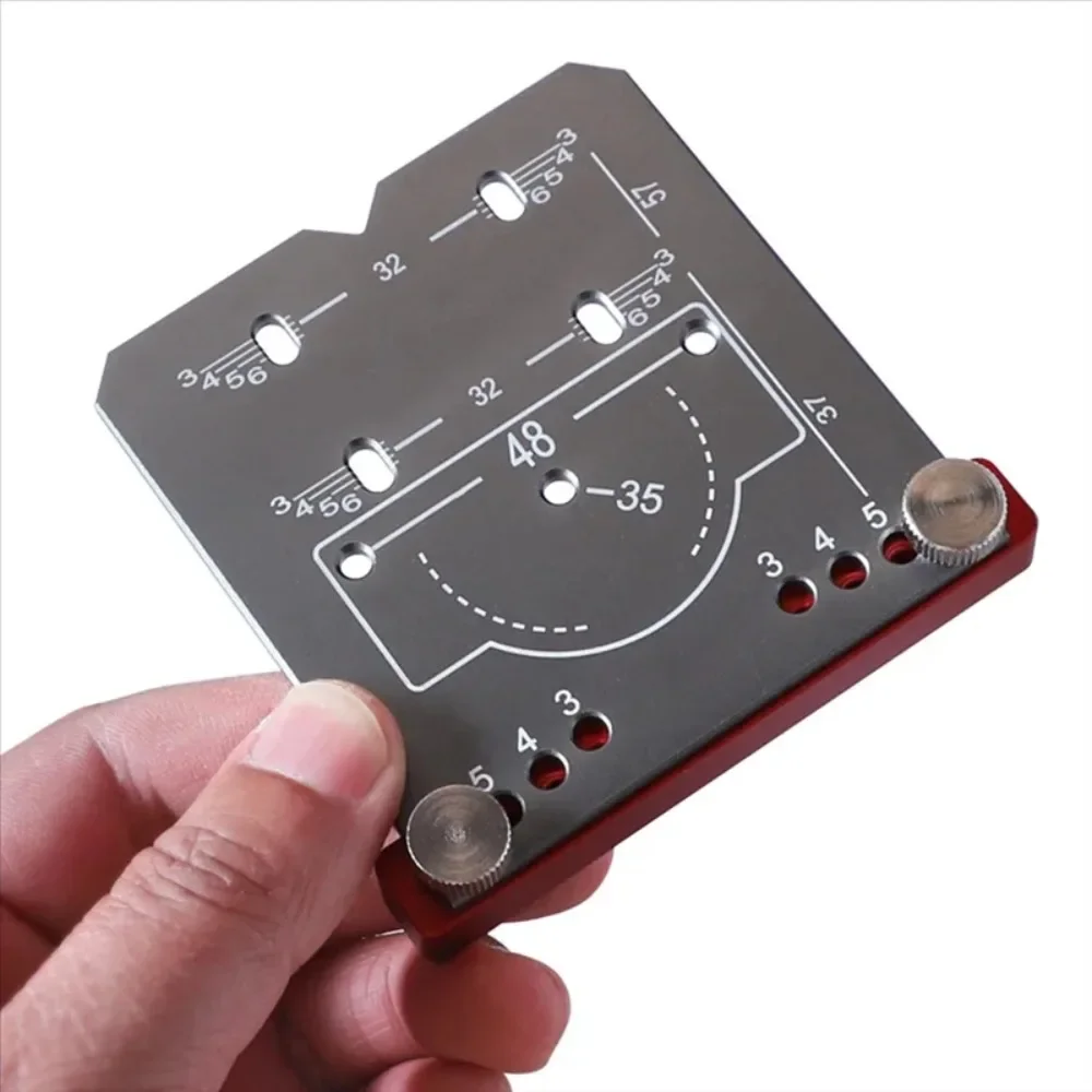 35mm Hinge Drilling Jig Locator, Aluminium Alloy Hinge Hole Guide for Furniture Cabinet Door Hinge Mounting Woodworking Work
