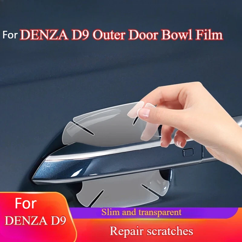 

For DENZA D9 door handle protection stickers, door bowls, door anti-scratch film, car modification accessories