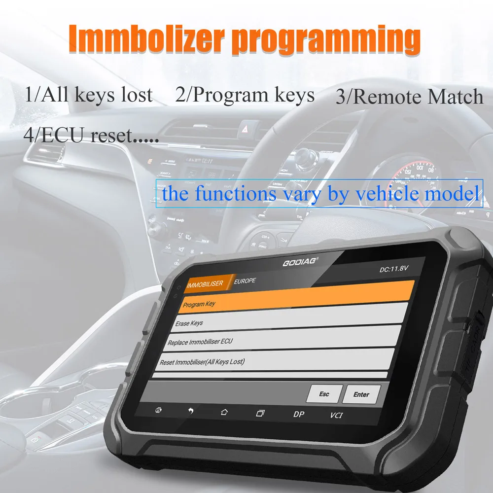 2024 GODIAG GD801 OdoMaster Auto Key Programmer OBDII Cluster Calibration Correction Tool Better Than OBDSTAR X300M Update Free