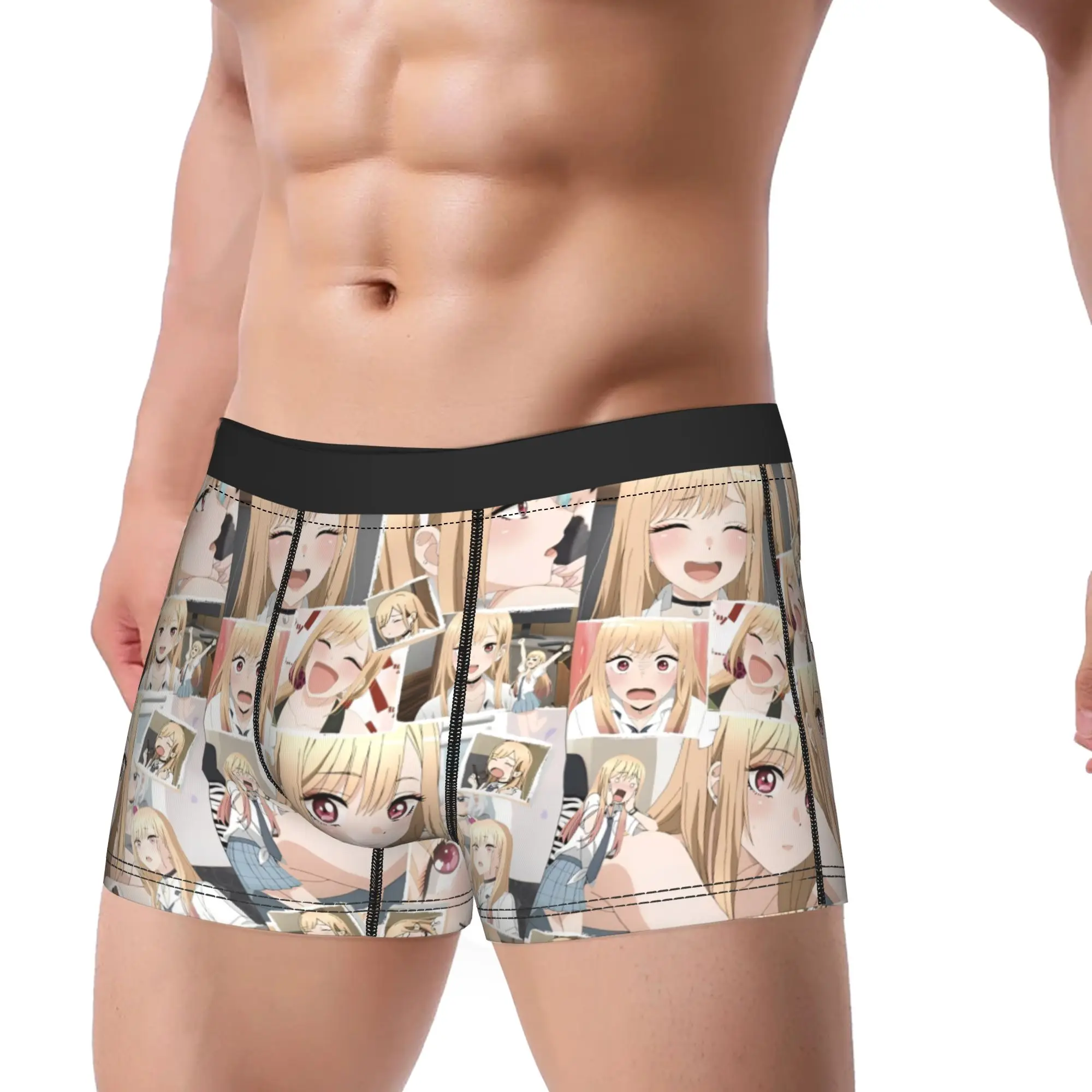 Man's Japan Anime Marin Kitagawa Boxer Shorts,Smooth  Underwear Underpants