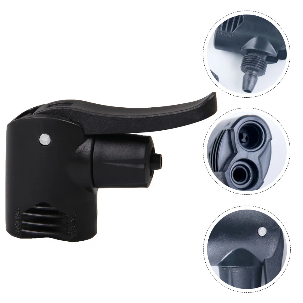 3 Pcs Bicycle Pump Clip Gas Bike Nozzle Hose Adapter Accessories Dual Head Air Plastic American Converted into British