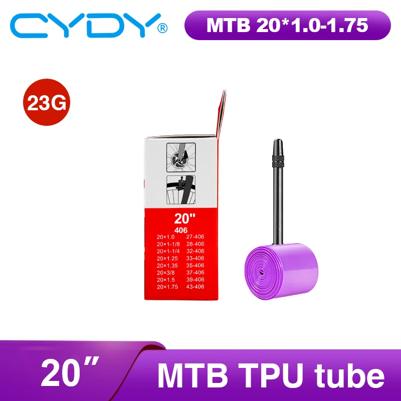 CYDY MTB Bicycle TPU Inner Tube  406 20x1.0-1.75 Camera Tyre France Valve Length 45/65mm Bike Tire Cycling penu parts