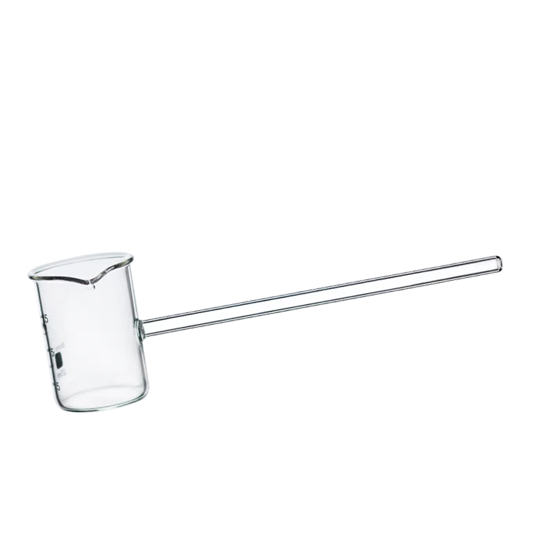 5 pieces Glass medicine spoons 5/10/25/50/100ml lab long-handle samplers, made of high borosilicate material