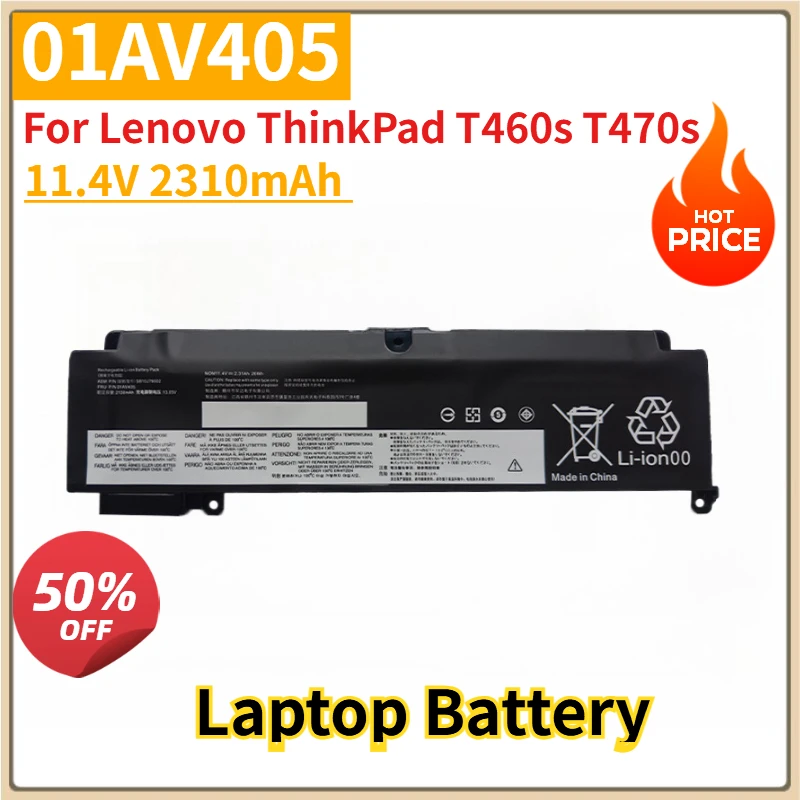 

New Replacement Laptop Battery 01AV405 11.4V 2310mAh For Lenovo ThinkPad T460s T470s 01AV407 00HW023 00HW024 00HW025 00HW038