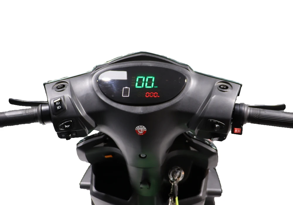 Motocicleta eléctrica de carreras de largo alcance, 1200W, 72V, 32Ah, 10 pulgadas, motocicleta eléctrica rápida para adultos, más vendida