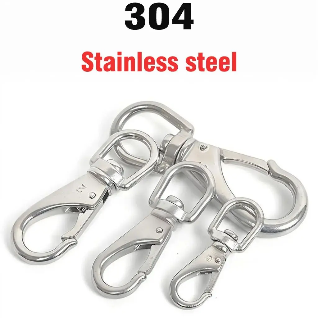 

Swivel Snap Hook Multi-purpose Rotating Hooks Stainless Steel Buckle Replacement Bags Strap Crafts Jewelry Keyring Accessories