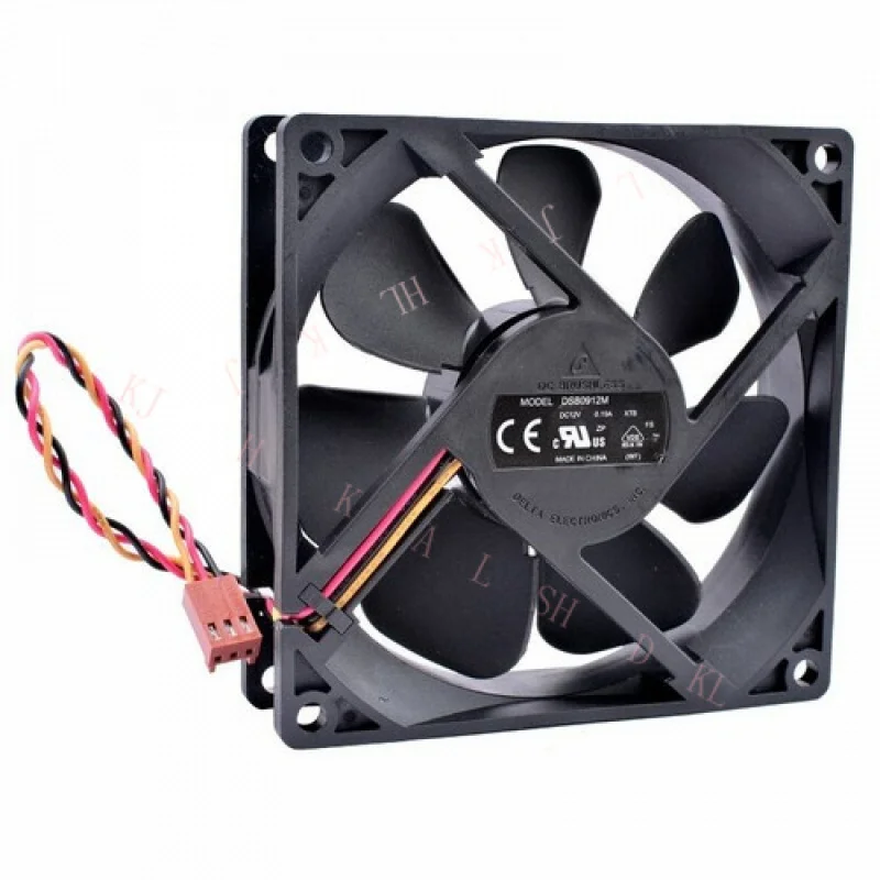 N   for  DELTA  BRUSHLESS DSB0912M DC12V 0.19A 3PIN 90X90X25MM Chassis Cooling Fan