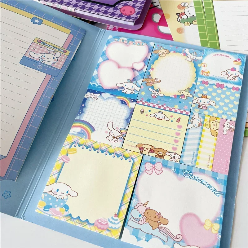 Kawaii Cute Sanrioed Convenience Book Mymelody Kuromi Hello kitty Note Book Cute Paste Notepad Stationery Student Stationery