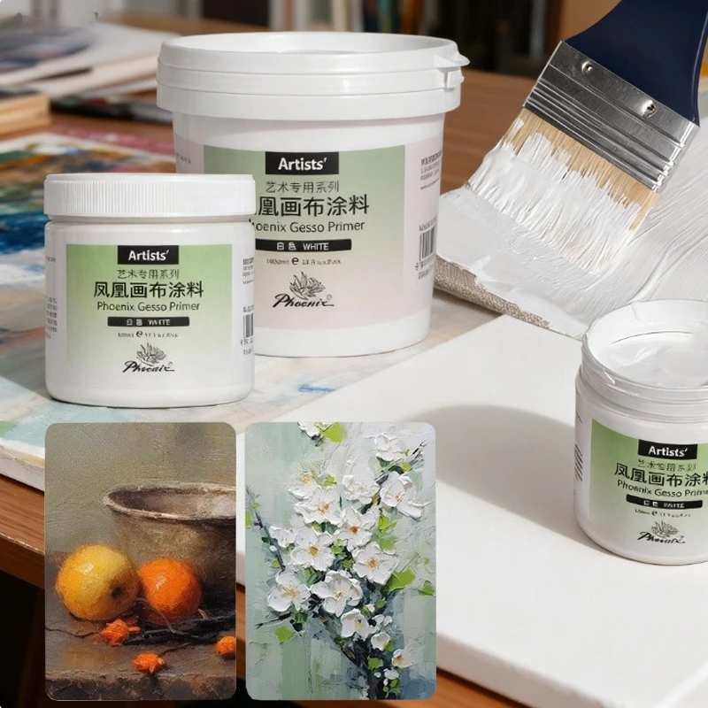 

500/1000 мл картина маслом, акриловая основа, холст, базовый материал, быстросохнущий, не легко трещины, задняя крышка, изоляция, увеличение адгезии
