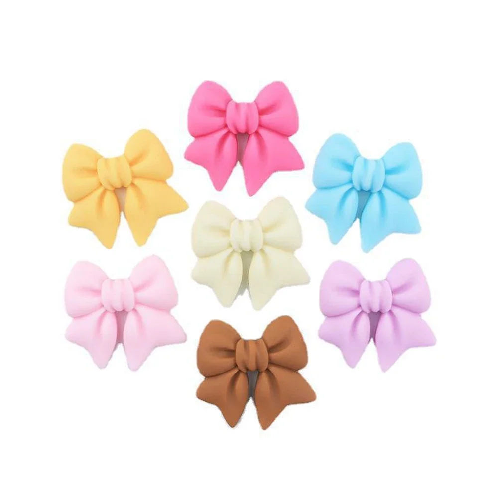 10pcs cute Bowknot Resin Decoration Crafts Flatback Cabochon Scrapbooking Fit Phone Decor Embellishments DIY Accessories