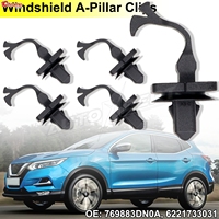 5X For Nissan X-Trail Rogue T32 Pathfinder R52 370Z Z34 Qashqai J11 Windshield Windscreen Pillar Clip A Pillar Trim Clamps Clips