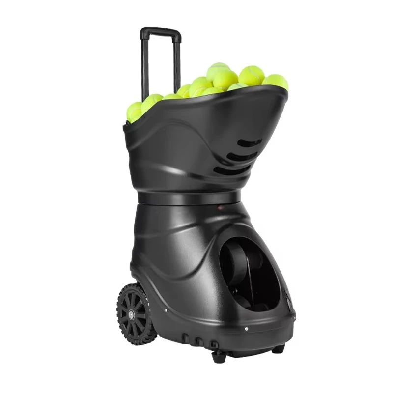 آلة قاذفة كرة التنس الأوتوماتيكية المتينة من ABS والفولاذ معدات تدريب البناء PP