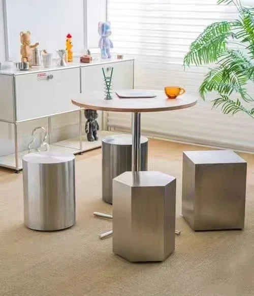 Metal Craft Stainless Steel Home Living Room Sofa Side Table Home Living Room Stool Bedroom Dressing Stool Study Desk Stools