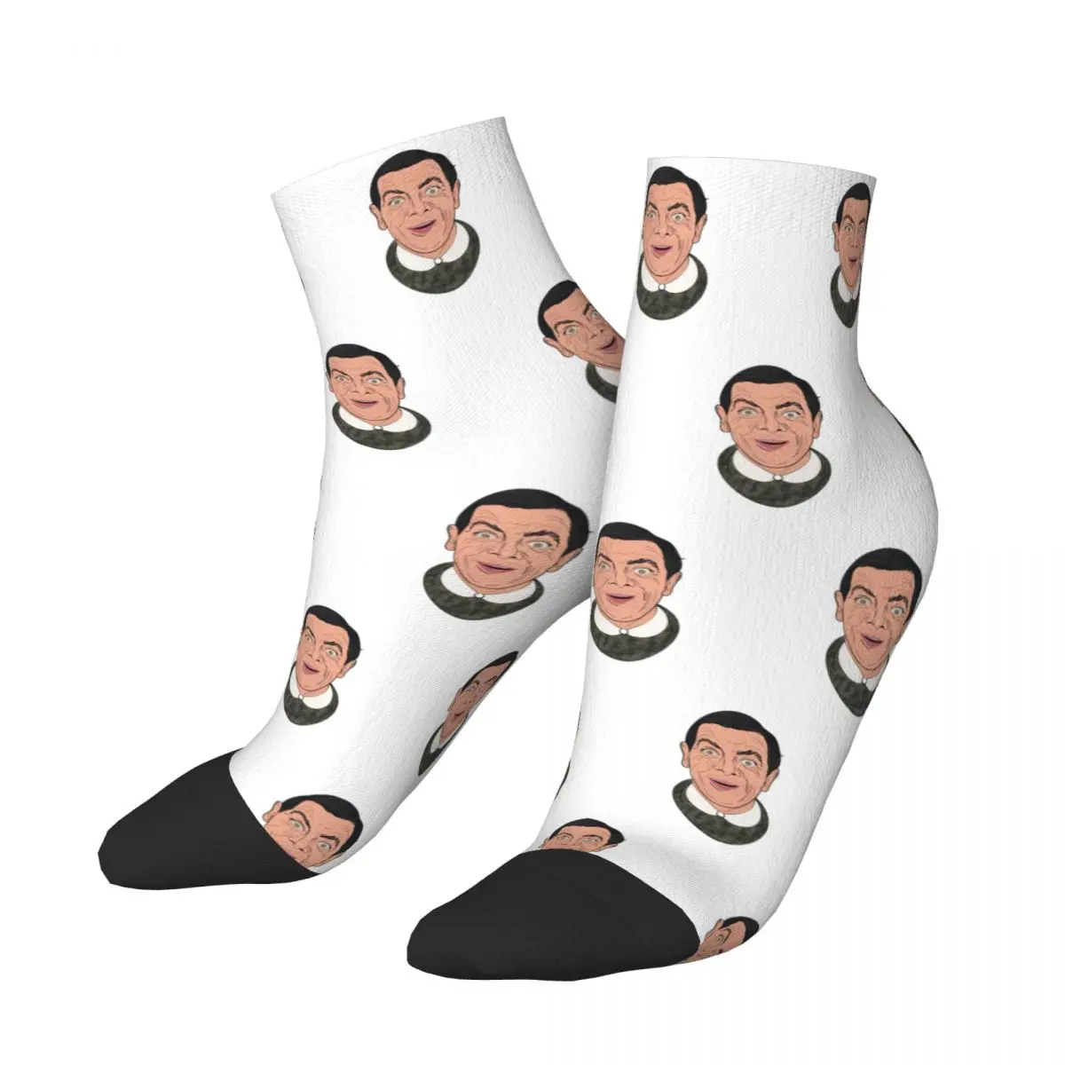 Mr Bean Poster Chaussettes pour Homme et Femme, Bas Harajuku, Toutes Saisons, Accessoires pour Cadeau d'Anniversaire, Haute Qualité