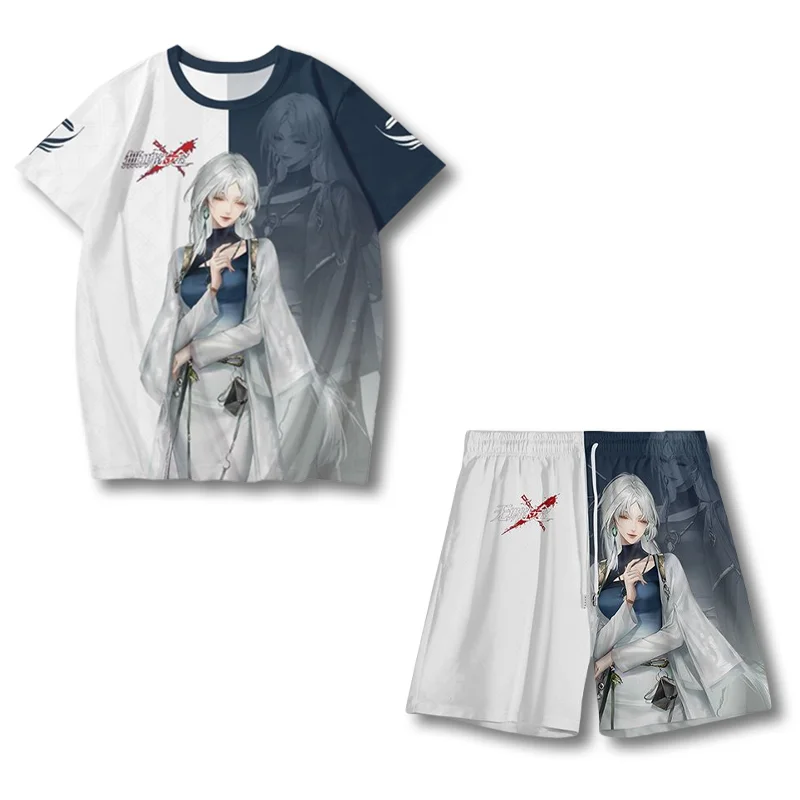 ชุดเสื้อยืดกางเกงขาสั้นลายพิมพ์ 3 มิติ ชุดเล่นเกม Path to Nowhere ปี 2025 สำหรับผู้ชายและผู้หญิง ชุดลำลองฤดูร้อน