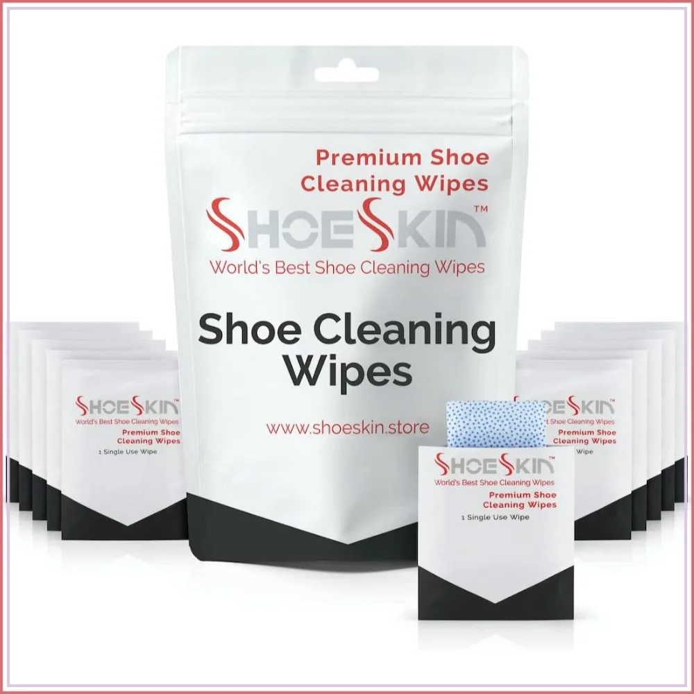 30-Pack Shoe Cleaning Wipes - Textured, Travel-Friendly, Safe for All Shoes