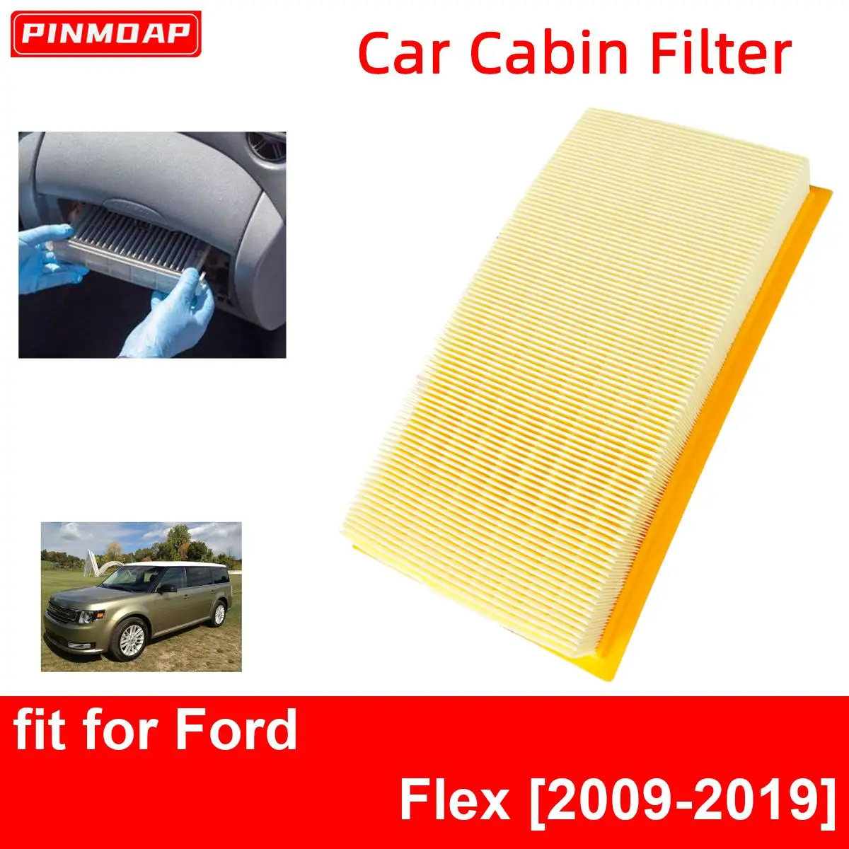 Car Engine Air Filter Element for Ford Flex 2009-2019 Auto Fiber Car Accessories CA10242 7T4Z-9601-A 2015 2016 2017 2018 2019