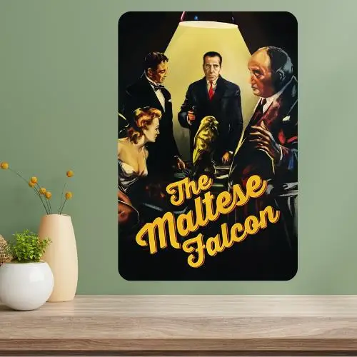 The Maltese Falcon Classic Movie Metal Poster Sign