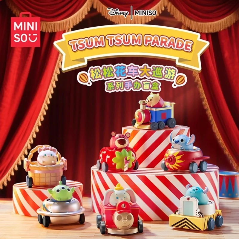 

Подлинная серия Tsum Tsum Parade, слепая коробка, стежка, кукла, декор для рабочего стола, подарок на день рождения, милая для друзей, детская семейная коллекция, милая
