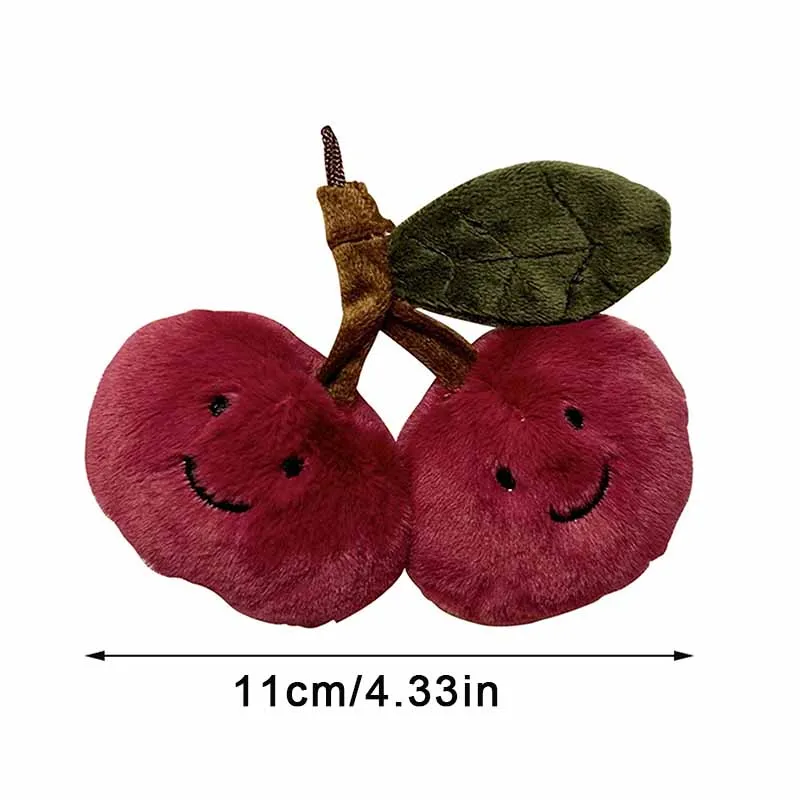 

Корейский стиль, кукла с фруктами, брелок для рюкзака, подвеска, милые плюшевые брелки с вишней, забавные брелки для ключей от машины с выражением