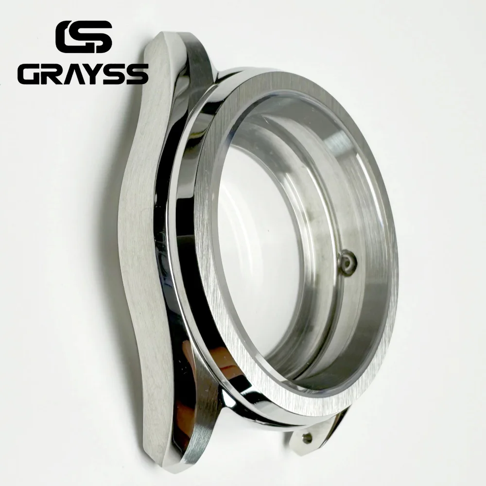 38mm SKX mod PVD Sapphire Crystal Black Dive Watch Case for NH34 NH35 NH36 NH70 20bar Edge Cutting Polishing Milanaise Bracelet