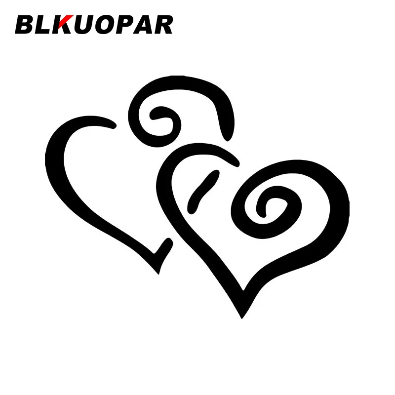 BLKUOPAR Heart Love Couple Car Sticker Sunscreen Waterproof Die Cut Fashionable Decals Creative Original VAN Car Door Protector