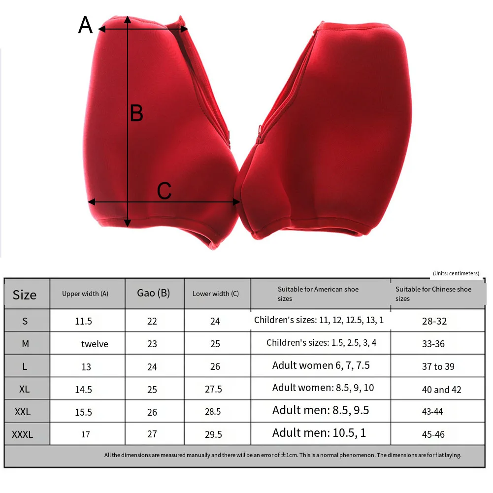 For Roller Skates Neoprene Shoe Cover For Outdoor Activities L 13 24 26 Cm Thermal Scratch-resistant Protection
