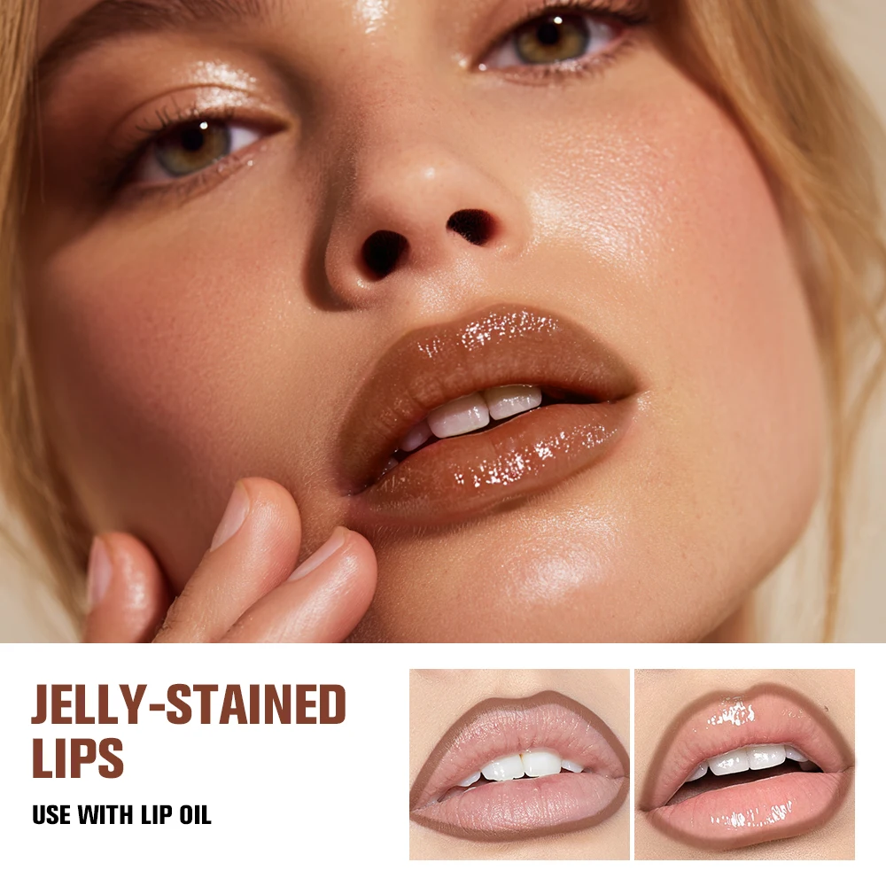 Langdurige Lip Contour Lip Stain 2-in-1 Veegvast Lip Liner Pencil Ultra Gepigmenteerd Dubbelzijdig Ontwerp Non-stick Cup Make-up