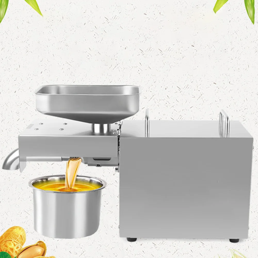 Stainless Steel Peanut Oil Presser Household Oil Press Machine Intelligent Kitchen Appliances Peanut Oil Processing Equipment