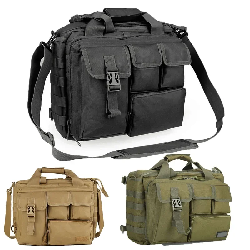 

Tactical Backpack Messenger Shoulder Bag Men Laptop Handbags Briefcase 14inch Camping Outdoor Sports Pack Outdoor Bag