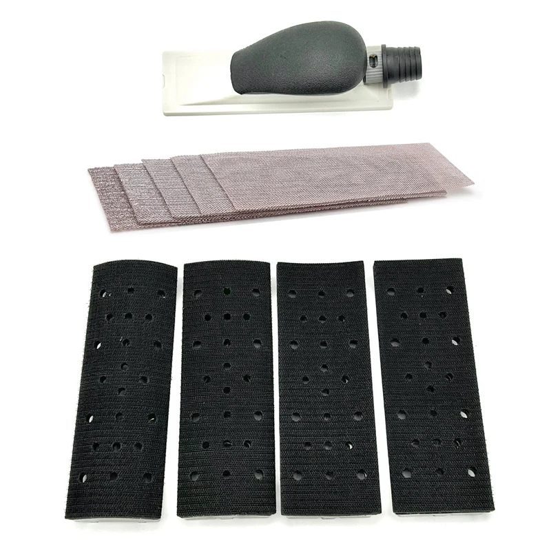 

Hand Sanding Block Dust Extraction Grinding Hand Sander Multi-Hole With Sandpaper For Wood Polishing Car Detailing