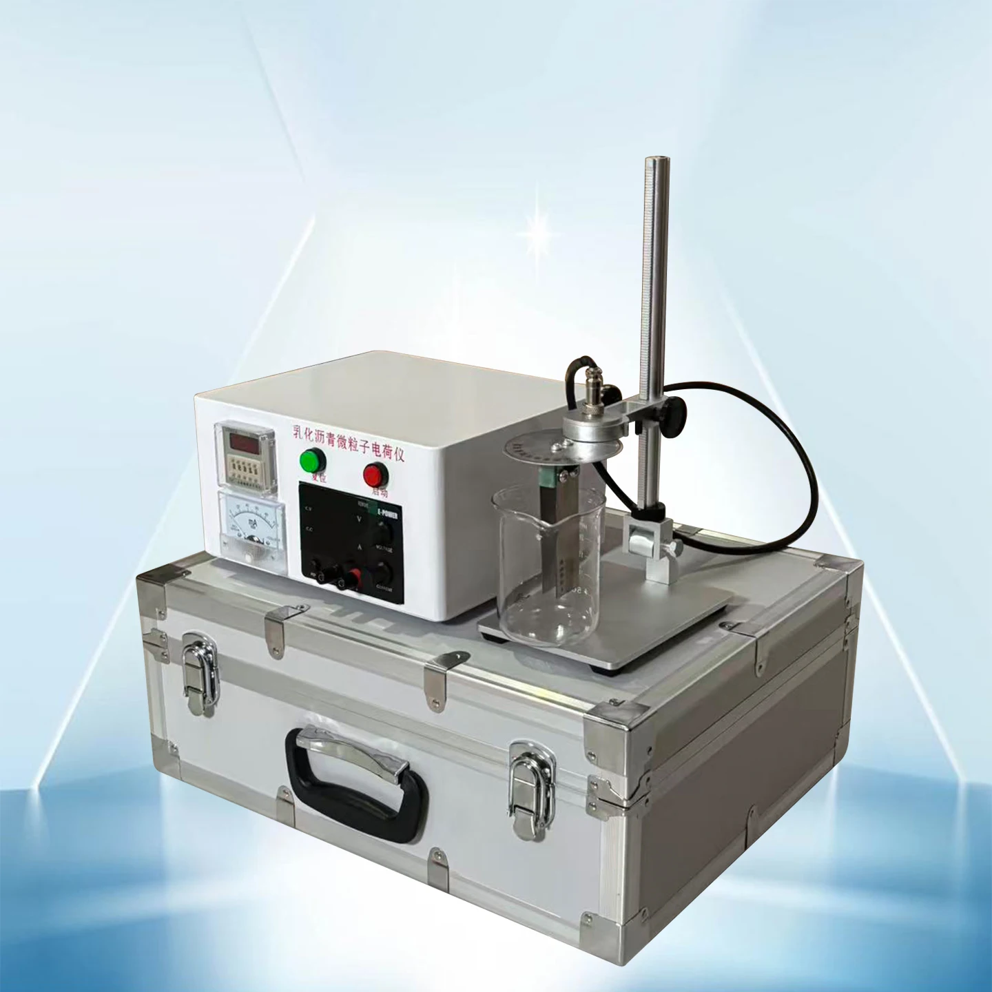 Emulsified asphalt microparticle charge meter